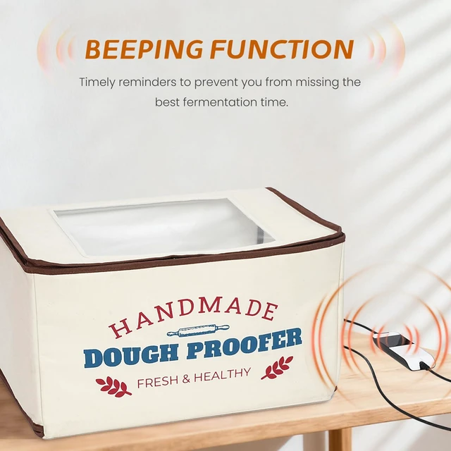 Alt view image 3 of 7 - Extra Large Dough Proofing Box50-130°F, 3-Sided Heat 24H Timer | Extra-large foldable proofing box includes 3-sided heat, 50-130°F control, beep alert and storage bag for dough