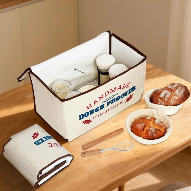 Alt view image 7 of 7 - Extra Large Dough Proofing Box50-130°F, 3-Sided Heat 24H Timer | Extra-large foldable proofing box includes 3-sided heat, 50-130°F control, beep alert and storage bag for dough