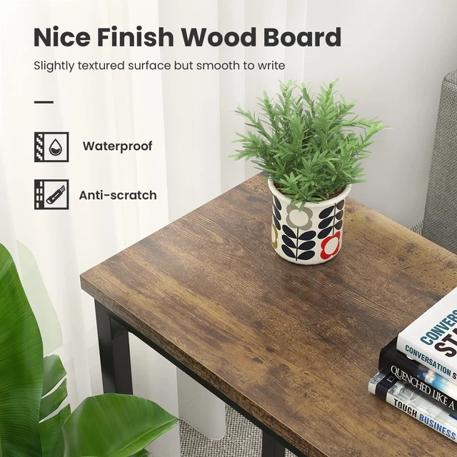 Alt view image 2 of 7 - 32 Small Console Table Sofa Table, Entryway Table with Mesh Shelves, Rustic Sofa Table 2 Tier, Entry Table for for Entryway, Front Hall, Hallway, Sofa, Couch, Living Room, Kitchen, Behind Couch Table