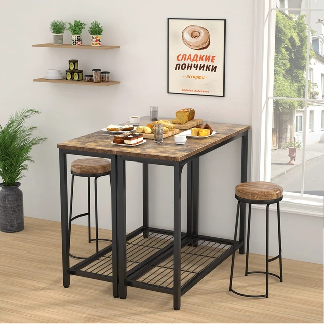 Alt view image 5 of 7 - 32 Small Console Table Sofa Table, Entryway Table with Mesh Shelves, Rustic Sofa Table 2 Tier, Entry Table for for Entryway, Front Hall, Hallway, Sofa, Couch, Living Room, Kitchen, Behind Couch Table