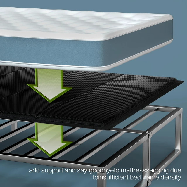Alt view image 4 of 7 - Bunkie Board 10MM, Folding Spring Box, Light and Thin, Breathable, Noise Minimizing, Moisture Resistant Bunkieboards,Bed Support Flat Noodles, Full Size 54x75''