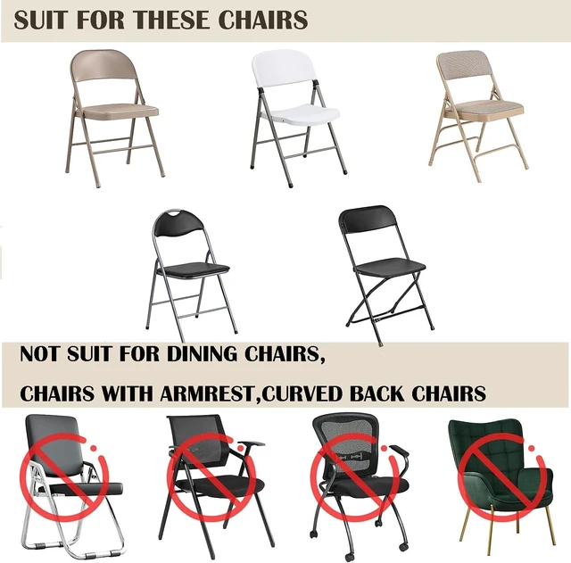 Alt view image 7 of 7 - 40PCS Spandex Folding Waterproof Chair Covers for Party,White New | Wedding Universal Fitted Chair Cover Protector,Stretch Folding Chair Covers,For Event Banquet Holidays Celebration Decoration