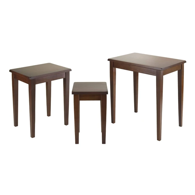 Alt view image 3 of 6 - Regalia Nesting Accent Tables, for Living Room, Walnut, Set of 3 | Small Accent Table with Storage, Practical and Elegant Entryway & Living Room Decor, Stylish Furniture for Homes, Apartments