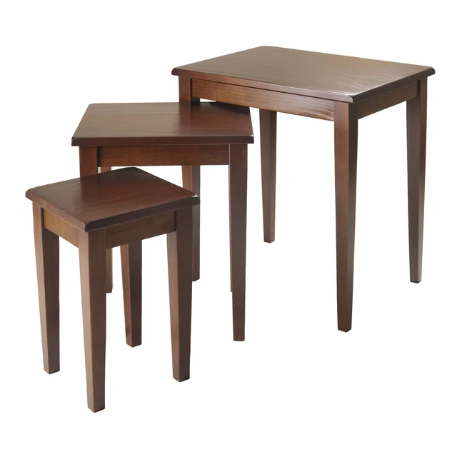Alt view image 4 of 6 - Regalia Nesting Accent Tables, for Living Room, Walnut, Set of 3 | Small Accent Table with Storage, Practical and Elegant Entryway & Living Room Decor, Stylish Furniture for Homes, Apartments
