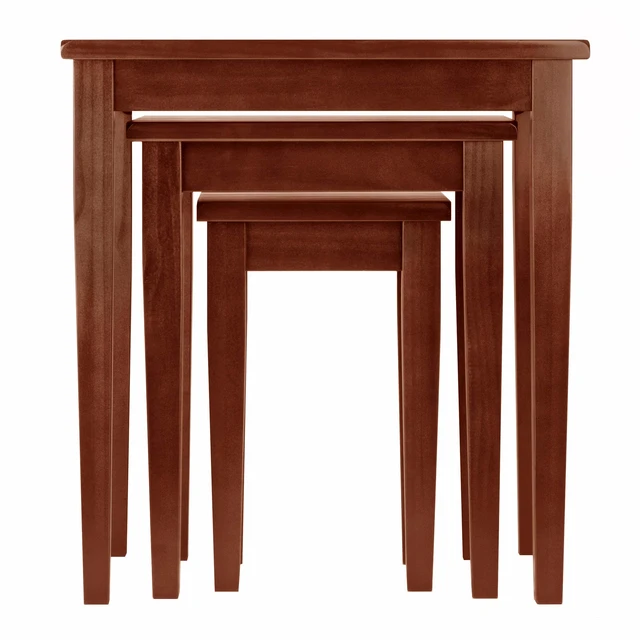 Alt view image 5 of 6 - Regalia Nesting Accent Tables, for Living Room, Walnut, Set of 3 | Small Accent Table with Storage, Practical and Elegant Entryway & Living Room Decor, Stylish Furniture for Homes, Apartments