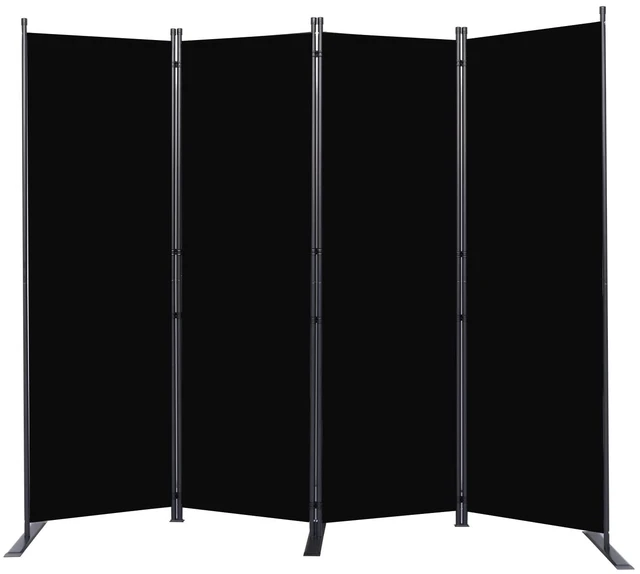 Main image of Room Divider 4 Panel-88''Wide,6FT Room Dividers and Folding Privacy Screens | Wider Metal Base Non-wobbly Fabric Divider Panel for Room Partition Portable Wall Divider Screen for Bedroom,Office,Studio