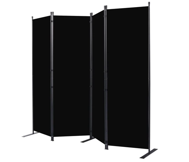 Alt view image 7 of 7 - Room Divider 4 Panel-88''Wide,6FT Room Dividers and Folding Privacy Screens | Wider Metal Base Non-wobbly Fabric Divider Panel for Room Partition Portable Wall Divider Screen for Bedroom,Office,Studio