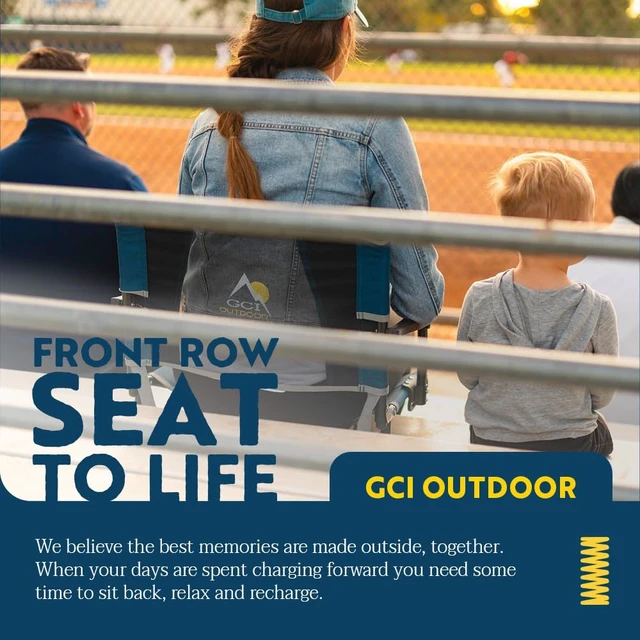 Alt view image 7 of 7 - Outdoor Big Comfort Stadium Chair with Armrests