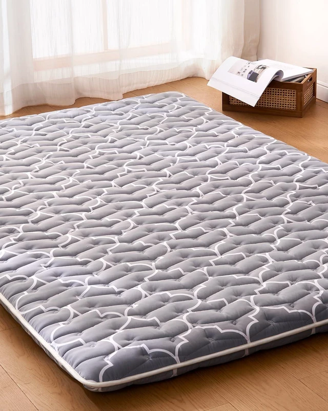 Main image of 6th Generation Japanese Floor Futon Mattress - Extra-Thick 9-Layer Modern Futon with 100% High-Density Foam, Portable Floor Mattress Sleeping Pad for Adults, Guest Room, Dormitory, Twin XL (39"X80")