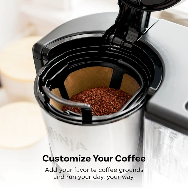 Alt view image 2 of 7 - Fresh Brew Coffee Maker, 14 Cup Glass Carafe, Stainless Steel, CE451 | Programmable, Classic & Rich brew, 70-oz. Removable Water Reservoir, Small Batch, 24-hr Delay Brew, Adjustable Warming Plate