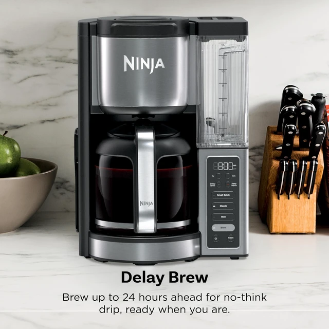 Alt view image 6 of 7 - Fresh Brew Coffee Maker, 14 Cup Glass Carafe, Stainless Steel, CE451 | Programmable, Classic & Rich brew, 70-oz. Removable Water Reservoir, Small Batch, 24-hr Delay Brew, Adjustable Warming Plate
