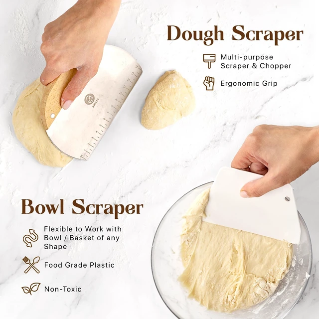 Alt view image 6 of 7 - Sourdough Starter Kit with 10" Round & 11" Oval Banneton Proofing Basket and 34oz Starter Jar - Beginner-Friendly Sourdough Bread Baking Supplies and Baking Gifts for Women, Men, and Bread Bakers