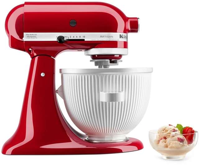 Main image of KSMICM Ice Cream Maker for select Stand Mixers | Makes Ice Cream, Fits TIlt-Head Stand MIxers 4.5-Qt and above, Fits Bowl-Lift Mixers 6-Qt and above