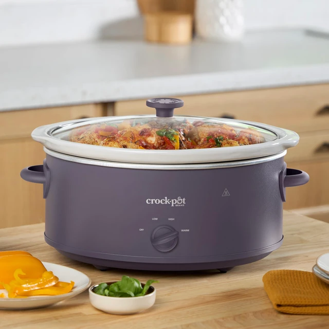 Alt view image 3 of 7 - Design Series 7-Quart Manual Slow Cooker, Purple Potato