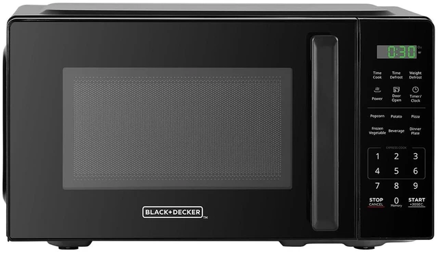 Main image of Countertop Microwave Oven 0.7 Cu.Ft,700W,Child Safety, Black | 6 One-Touch Presets, Express Cooking, 10 Power Levels, Child Safety Lock, Easy Clean Interior