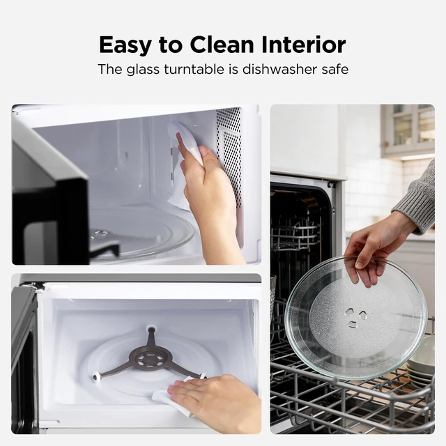 Alt view image 7 of 7 - Countertop Microwave Oven 0.7 Cu.Ft,700W,Child Safety, Black | 6 One-Touch Presets, Express Cooking, 10 Power Levels, Child Safety Lock, Easy Clean Interior