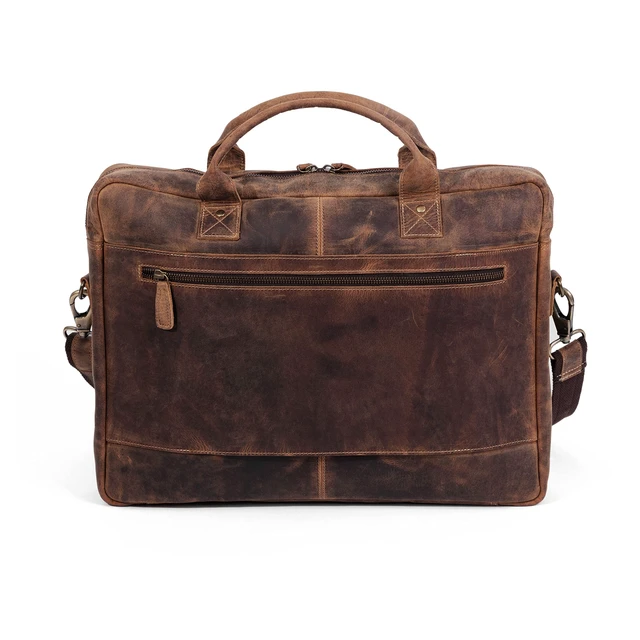Alt view image 5 of 6 - Leather briefcase 18 Inch Laptop Messenger Bags for Men and Women Best Office Briefcase Satchel Bag