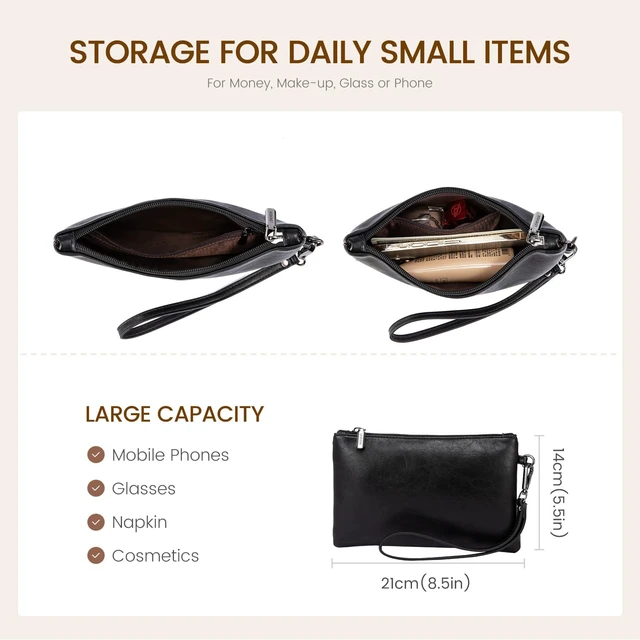 Alt view image 5 of 7 - Laptop Tote Bag for Women, 17.3 Inch Professional Work Bag with Matching Clutch, Waterproof Vintage Leather Computer Tote for Office, Business Travel & Daily Use, Gift for Women