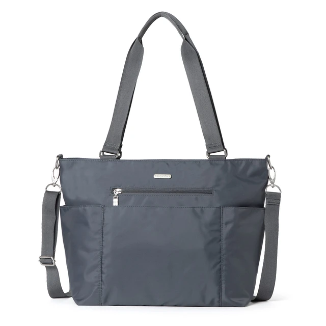 Main image of Essential Laptop Tote - Work Tote Bag with Laptop Sleeve - Lightweight Travel Crossbody Shoulder Bag for Women, Charcoal Gray