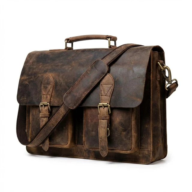 Main image of Brown Laptop Messenger Bag Office Briefcase Crossbody Travel Bag For Men And Women Bag Office Laptop Bag