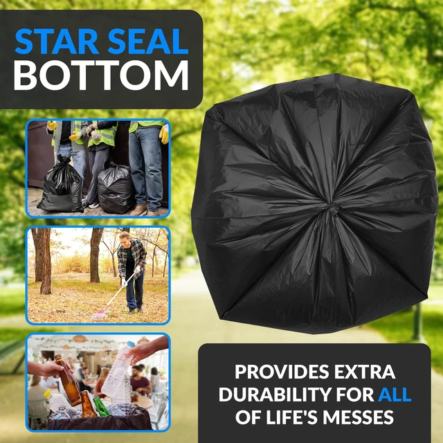 Alt view image 6 of 7 - 95 Gallon Trash Bags Heavy Duty | 68 Trash Bags, Twist Ties | Black, Serious Garbage Cleanup | Large Garbage Bags with Twist Ties, Made in USA | SuperValue
