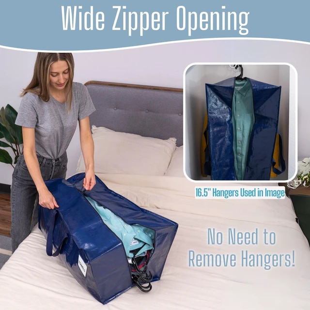 Alt view image 5 of 7 - 10 Pack Heavy Duty Moving Bags with Backpack Straps, Zippers & Handles, Extra Large Packing Bags for College Dorm Essentials, Moving Supplies Alternative to Cardboard Moving Boxes