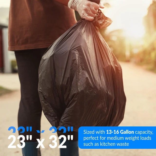 Alt view image 4 of 7 - SuperValue 13 Gallon Trash Bags | 1000 Count Bulk | Tall Kitchen Trash Bags | Clear Multi-Use Garbage Bags
