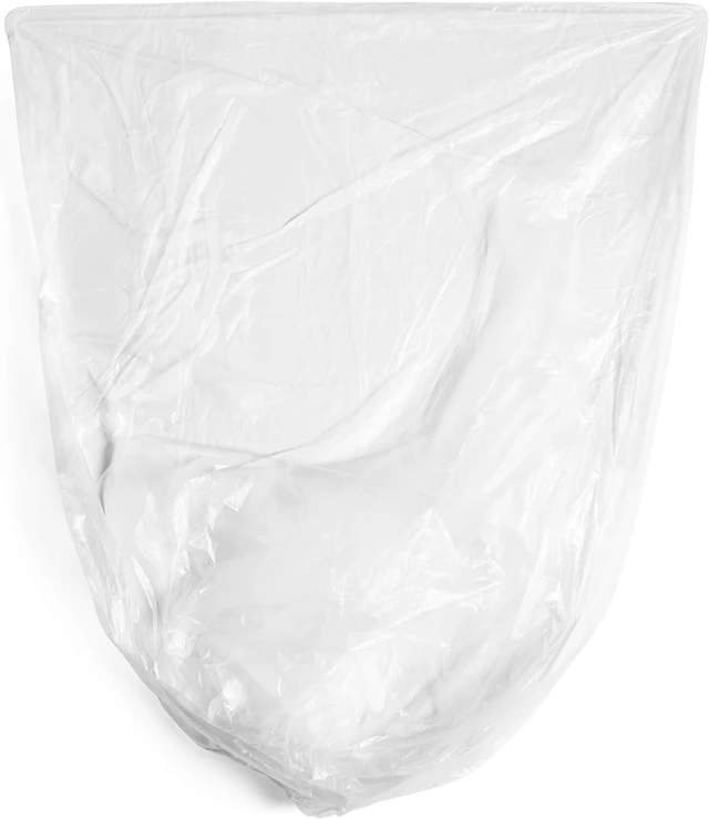 Alt view image 5 of 7 - 12 - 16 Gallon Clear Trash Bags (1000 Count) - 24" x 33" - 8 Micron Equivalent High Density Value Garbage Bags for Bathroom, Office, Industrial, Commercial, Janitorial, Recycling