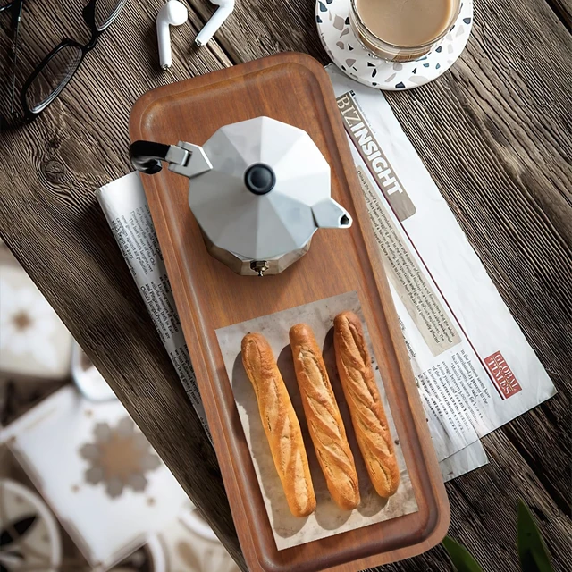 Alt view image 7 of 7 - Small Wooden Trays and Platters, Mini Charcuterie Boards, 10 Pack | 14"X 5.5" Acacia Wood Serving Tray for Charcuterie, Cheese Boards, Appetizers, or as Bathroom Vanity Tray, Home Decor