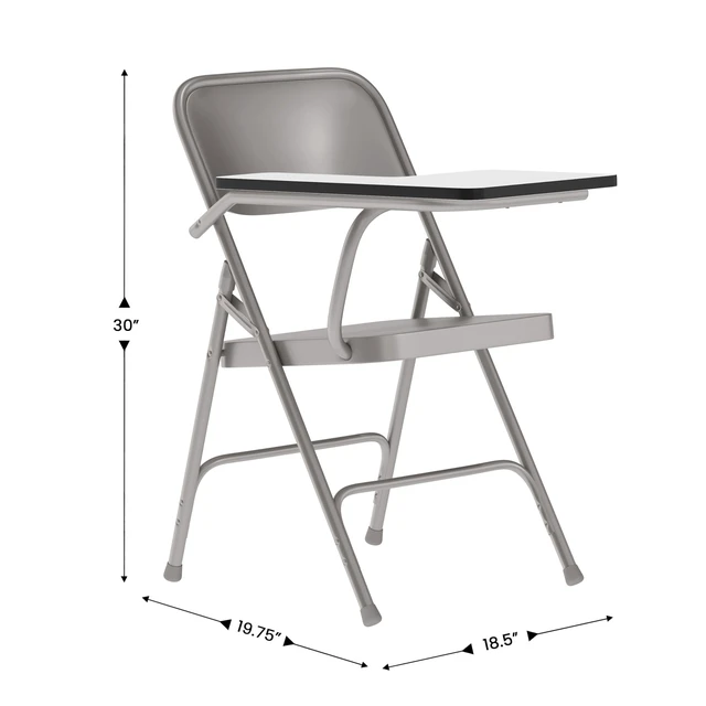 Alt view image 4 of 7 - Ralph Premium Steel Folding Chair with Right Handed Tablet Arm