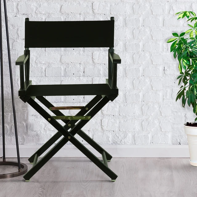 Alt view image 2 of 7 - Director's Chair ,Black Frame/Black Canvas,18" - Classic Height