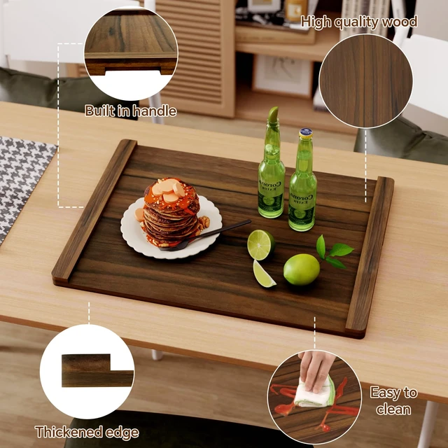 Alt view image 3 of 6 - Noodle Board Stove Cover Wood (Ready to Use), Stove Top Covers for Electric Stove, Gas Stove, Wooden Decorative Rustic Kitchen Serving Tray, for Range Stovetop, Cooktop, 30'' * 22'', Brown