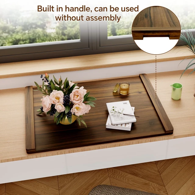 Alt view image 5 of 6 - Noodle Board Stove Cover Wood (Ready to Use), Stove Top Covers for Electric Stove, Gas Stove, Wooden Decorative Rustic Kitchen Serving Tray, for Range Stovetop, Cooktop, 30'' * 22'', Brown