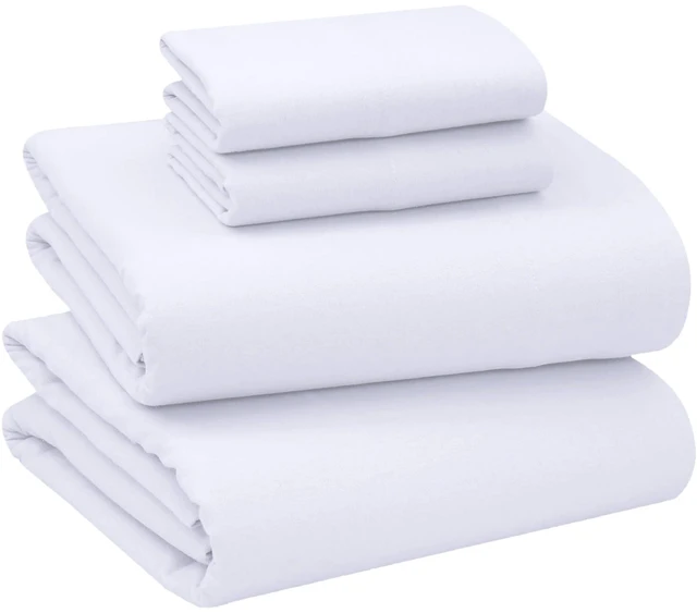 Main image of Flannel Sheet Set, 100% Organic Cotton, Six-Fold Brushed, Super Soft, Warm, Cozy, Deep Pocket Bedding with NanoTech Infuse for Added Durability and Lasting Comfort (King, White)