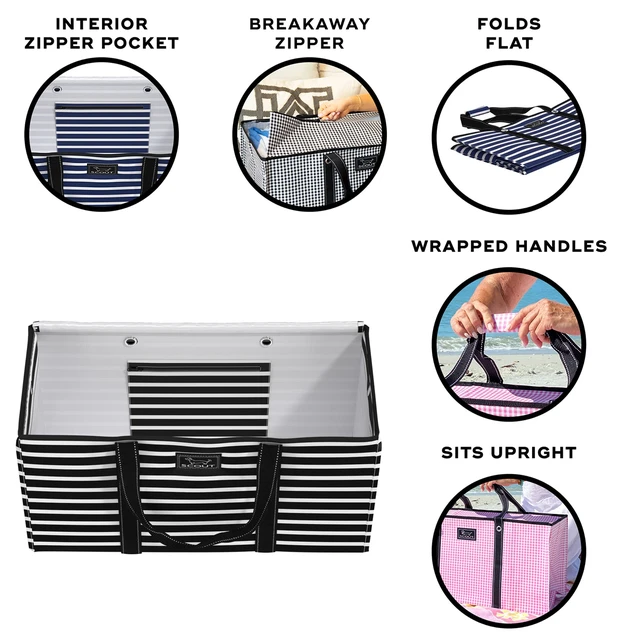 Alt view image 4 of 7 - Errand Boy Utility Tote Bag - X-Large, folds flat | 75 lb capacity for storage and organization. Ideal heavy-duty bag for grocery shopping, the market, or the beach.