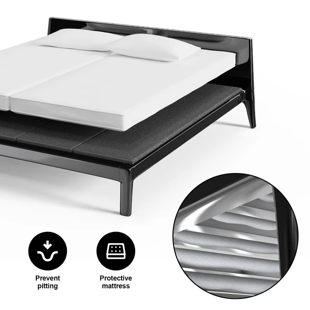 Alt view image 2 of 7 - Folding Spring Box, Breathable, Noise Minimizing, Moisture Resistant Bunkieboards,Low Profile Bed Support,Large Double Bed 10mm Bunkie Board, Full Size 54x75''