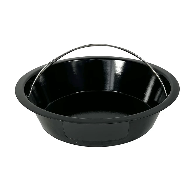 Main image of Ash Can with Handle Compatible with XL Big Green Egg,Charcoal Ash Collector Must Haves Green Eggs Accessories Carbon Steel Ash Pot with Enamel Coating Steel Folding Handle Kamado Ash Basket