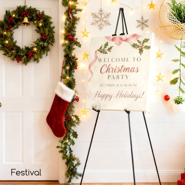 Alt view image 7 of 7 - 6Pcs Easel Stand for Sign: 63" Art Metal Easel for Display with Bag | Portable Foldable Instant Tripod Easel Sign Stand for Wedding, Painting Canvas, Presentations, Posters