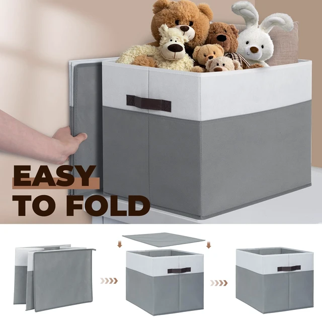 Alt view image 7 of 7 - 8 Pack Closet Organizers and Storage Bins - Extra Large Storage Baskets for Organizing - Clothes Storage Bins for Shelves -Foldable Organizer Bins Totes for Toy Blanket, Dorm Room Essentials