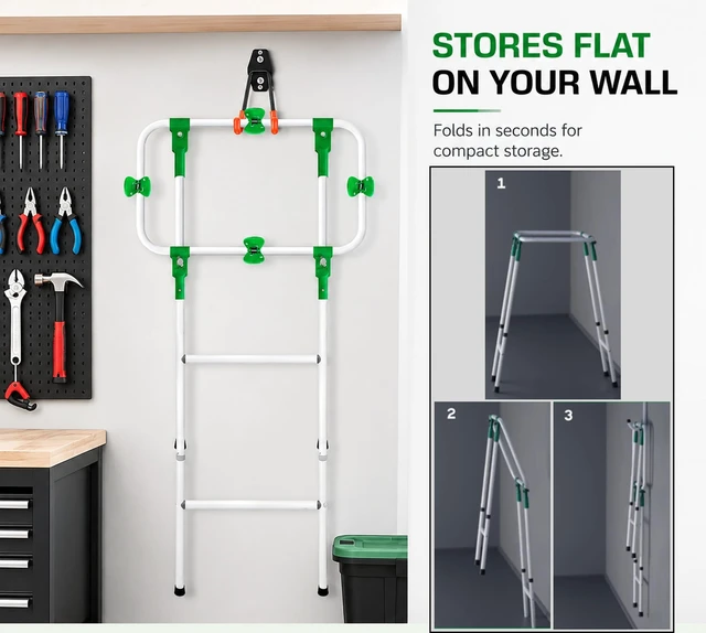 Alt view image 4 of 7 - Adjustable & Foldable Leaf Bag Holder, for 33-55 Gallon Plastic & Paper Bags, No Tools Needed for Assembly, Works on Slopes, Trash Bag Stand, Yard & Lawn Cleanup, Gardening, Camping, Parties