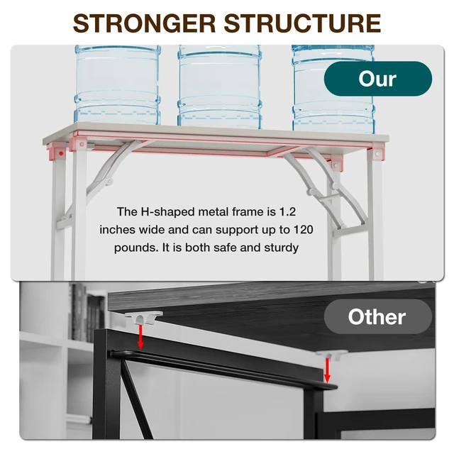 Alt view image 4 of 7 - Small Computer Desk Folding Table - 35.8" Foldable Office Desk, No Assembly, Perfect for Small Spaces in Bedroom, Dorm, or Apartment, Portable Mini Desk or Study Table Compact Design, White Ash