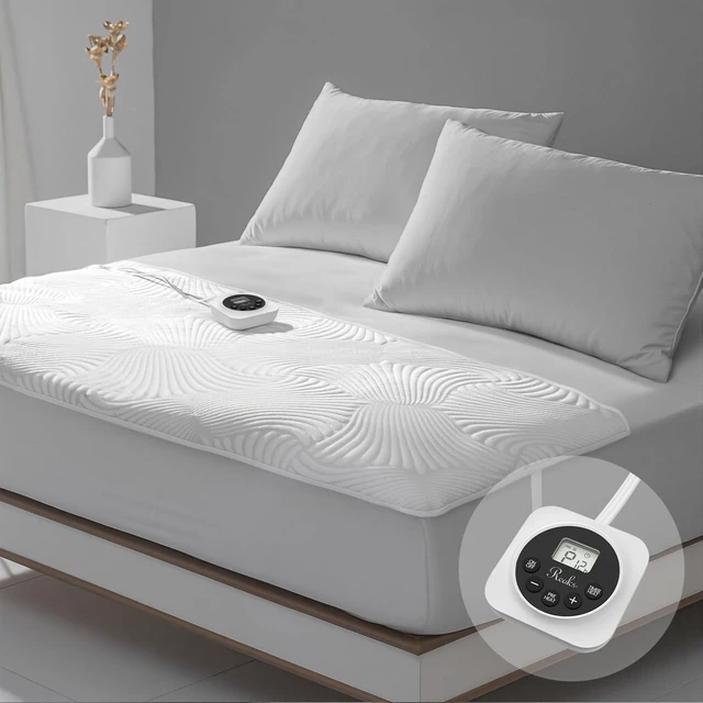 Main image of Heated Mattress Pad Foot King, 3D Air Fabric, Preheat & Memory for Winter | Electric Foot Warmer, 12 Heat Settings, Single Control, 1-12 Hour Auto-Off, Lighted Buttons, Machine Washable, 24 x 78 in