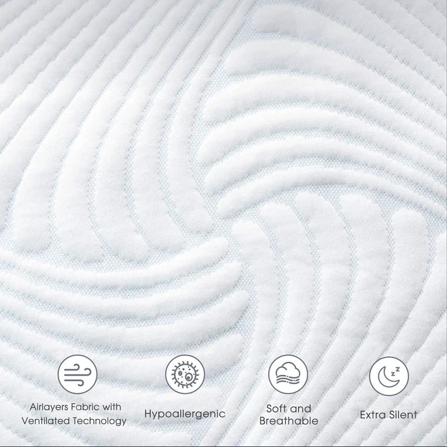 Alt view image 6 of 7 - Heated Mattress Pad Foot King, 3D Air Fabric, Preheat & Memory for Winter | Electric Foot Warmer, 12 Heat Settings, Single Control, 1-12 Hour Auto-Off, Lighted Buttons, Machine Washable, 24 x 78 in