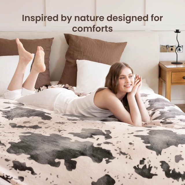 Alt view image 4 of 7 - Heated Blanket King Blanket - Fast Heating Electric Blanket, Soft Heated Throw with 4 Time Settings,10 Heating Settings, Warm Gifts for Women Mom Grandma(90" x 100" Light Coral)