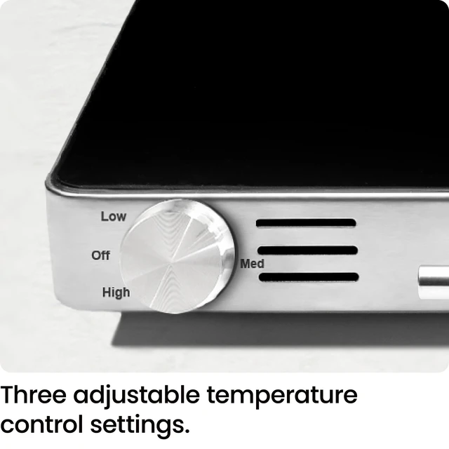 Alt view image 4 of 7 - Electric Warming Tray with Adjustable Temperature Control, Perfect For Buffets, Restaurants, Parties, Events, and Home Dinners, Glass Top Extra Large 21 x 16 Surface Keeps Food Hot Black