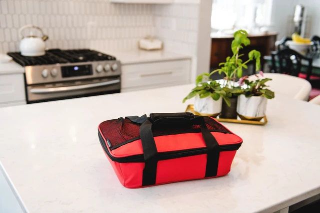 Alt view image 7 of 7 - Max Large Portable Electric Food Heater - Innovative Food Warmer and Heated Lunch Box for Adults Car/Home - Easily Cook, Reheat, and Keep Your Food Warm - RED - 120V