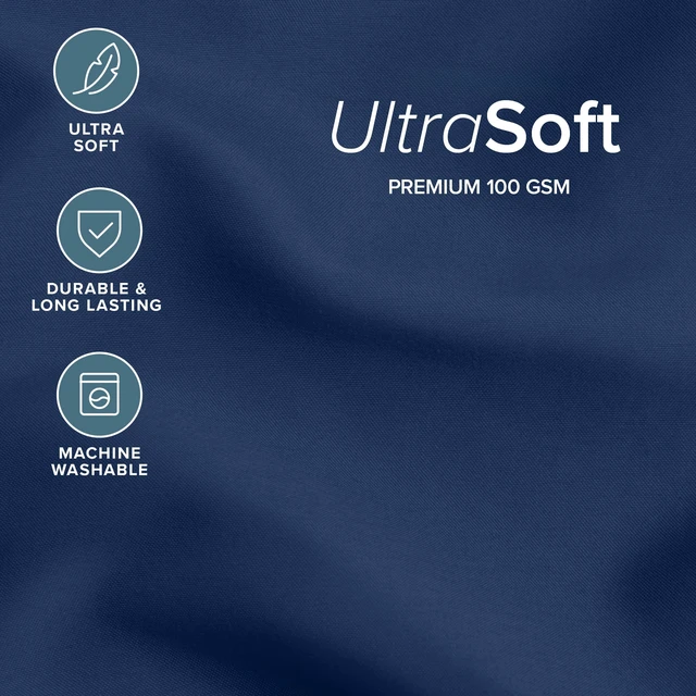 Alt view image 2 of 7 - Queen Comforter Set - 1800 Ultra Soft (Queen, Dark Blue) | All-Season, Breathable, Hypoallergenic, Premium 1800, Warm, Cozy