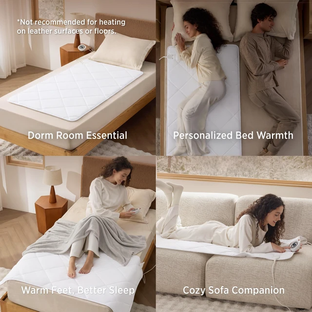 Alt view image 7 of 7 - Heated Mattress Pad Mini Twin, Electric Bed Warmer, Fast Heating | Cozy Foot Warmer, Memory & Preheat, ETL&FCC, 1-12 Hour Auto Off, 10 Heat Settings, Machine Washable, Large Heating Pad 31x55