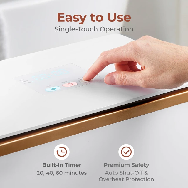 Alt view image 4 of 6 - Luxury Rectangle Towel Warmer - Spa & Bathroom Heater with Custom Fragrance, Auto Shut-Off, Fits 2 large Towels, Blankets, Bathrobes, PJ's - Perfect Gift for Him & Her (Rose Gold)