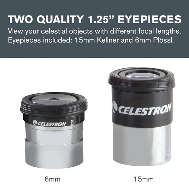 Alt view image 2 of 6 - AstroMaster Telescope Accessory Kit 1.25" Eyepieces & Filters | Essential Accessories for New Astronomers, 2 Eyepieces, 2x Barlow and Filters, Expand Your Capabilities, Easy to Use